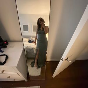 Amsale Nicky Bridesmaids Dress - Olive Green Sage